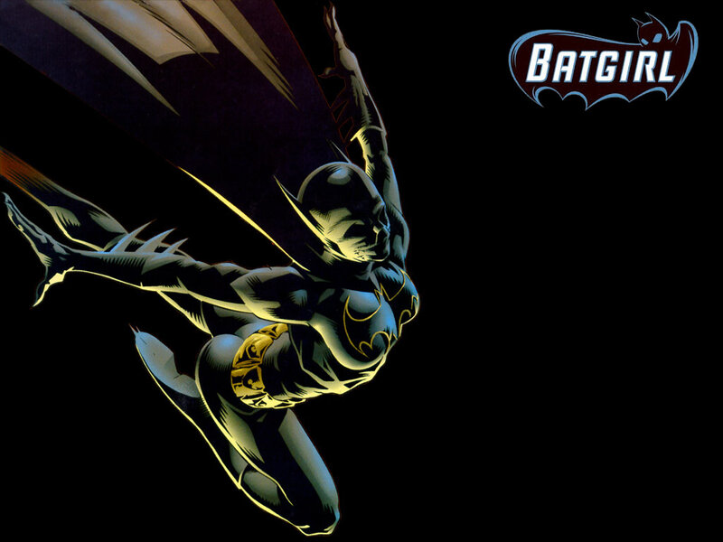 Batgirl in Flight — Black, Dramatic