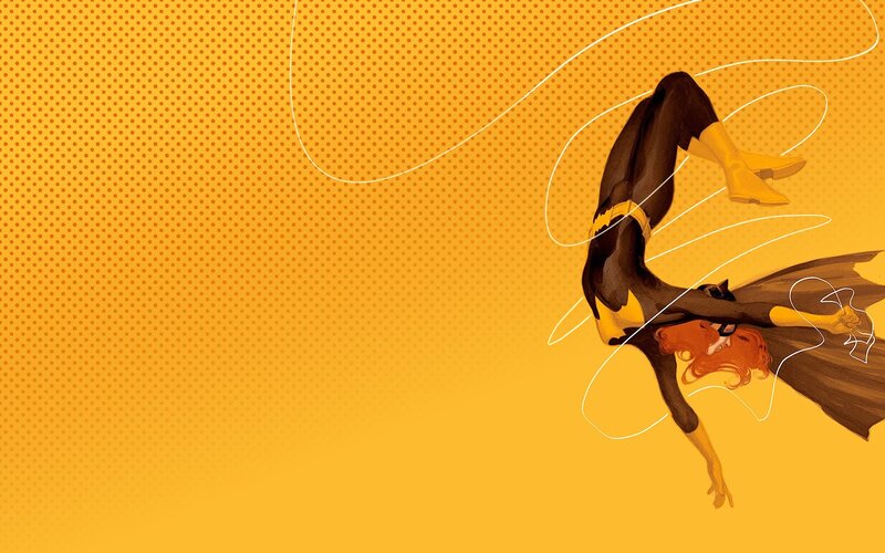Batgirl in Flight — Yellow