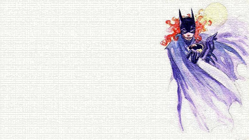 Batgirl in Purple Cape