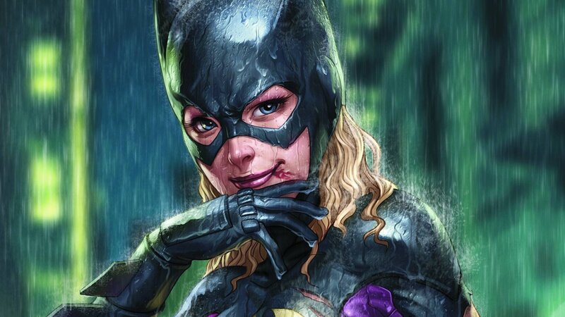 Batgirl in Rain — Black, Dramatic