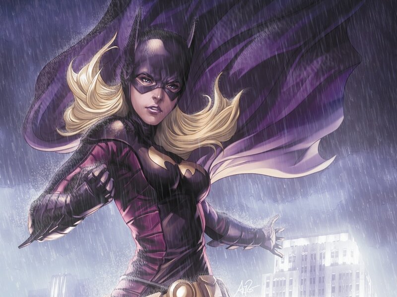 Batgirl in Rain — Purple