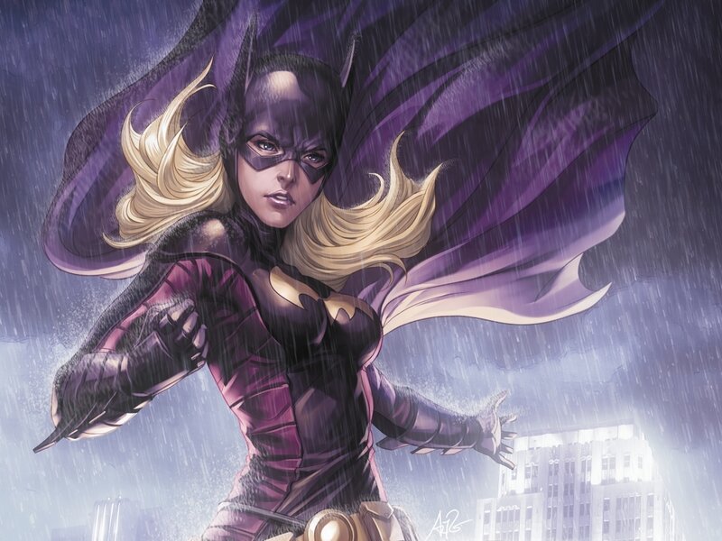 Batgirl in the rain