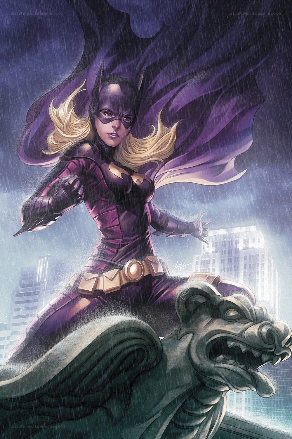 Batgirl in the rain