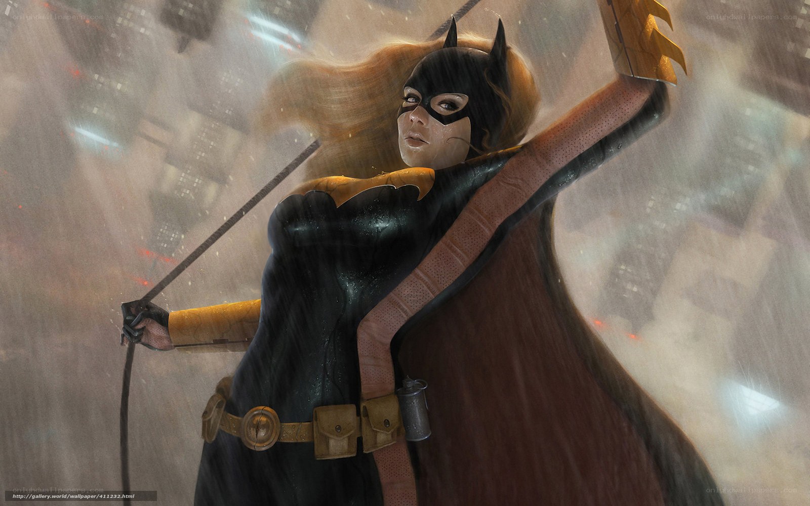 Batgirl in the rain