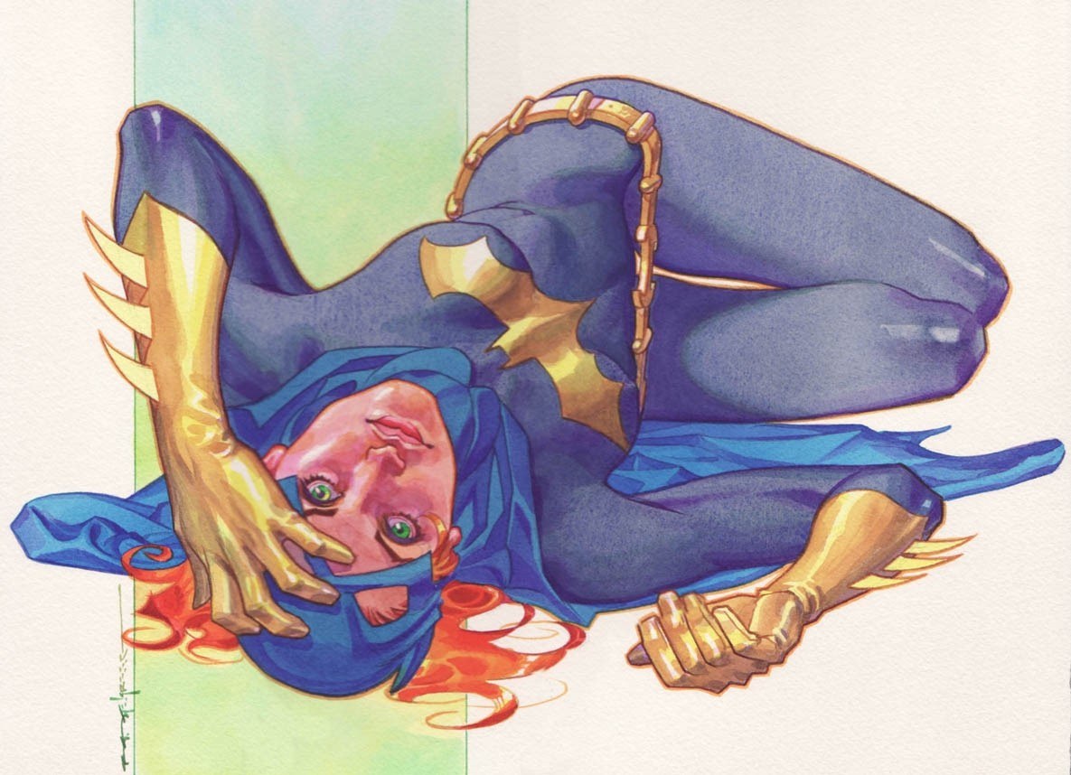 Batgirl lying on the ground