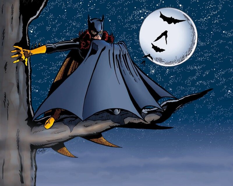 Batgirl on a Building