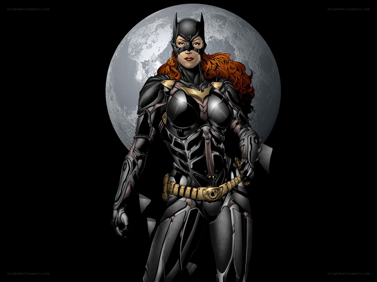 Batgirl stands before the moon