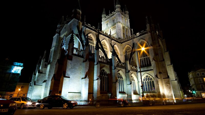 Bath Abbey at Night — Black