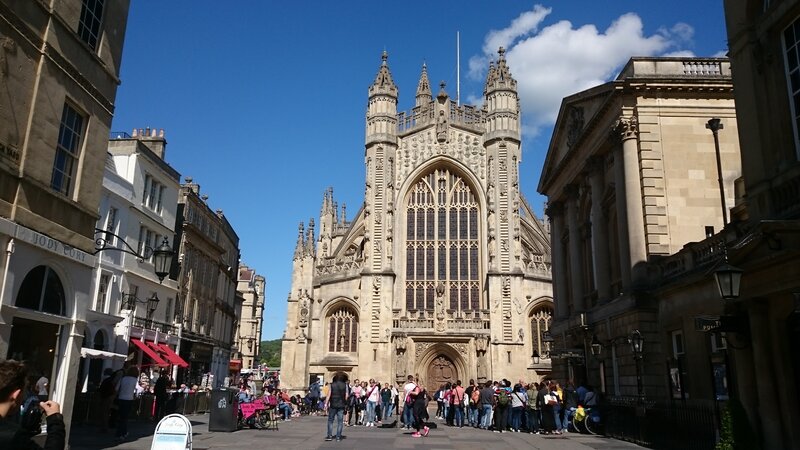 Bath Abbey Facade — Blue