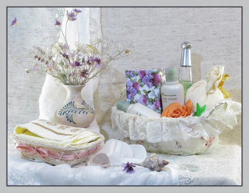 Bath Items in Baskets