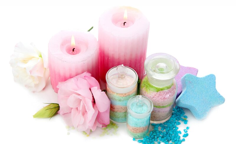 Bath Products and Candles — Pink