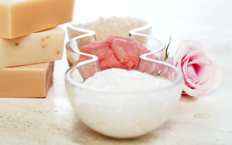 Bath Products on Table