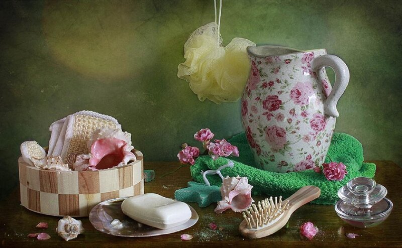 Bathroom Items on Table