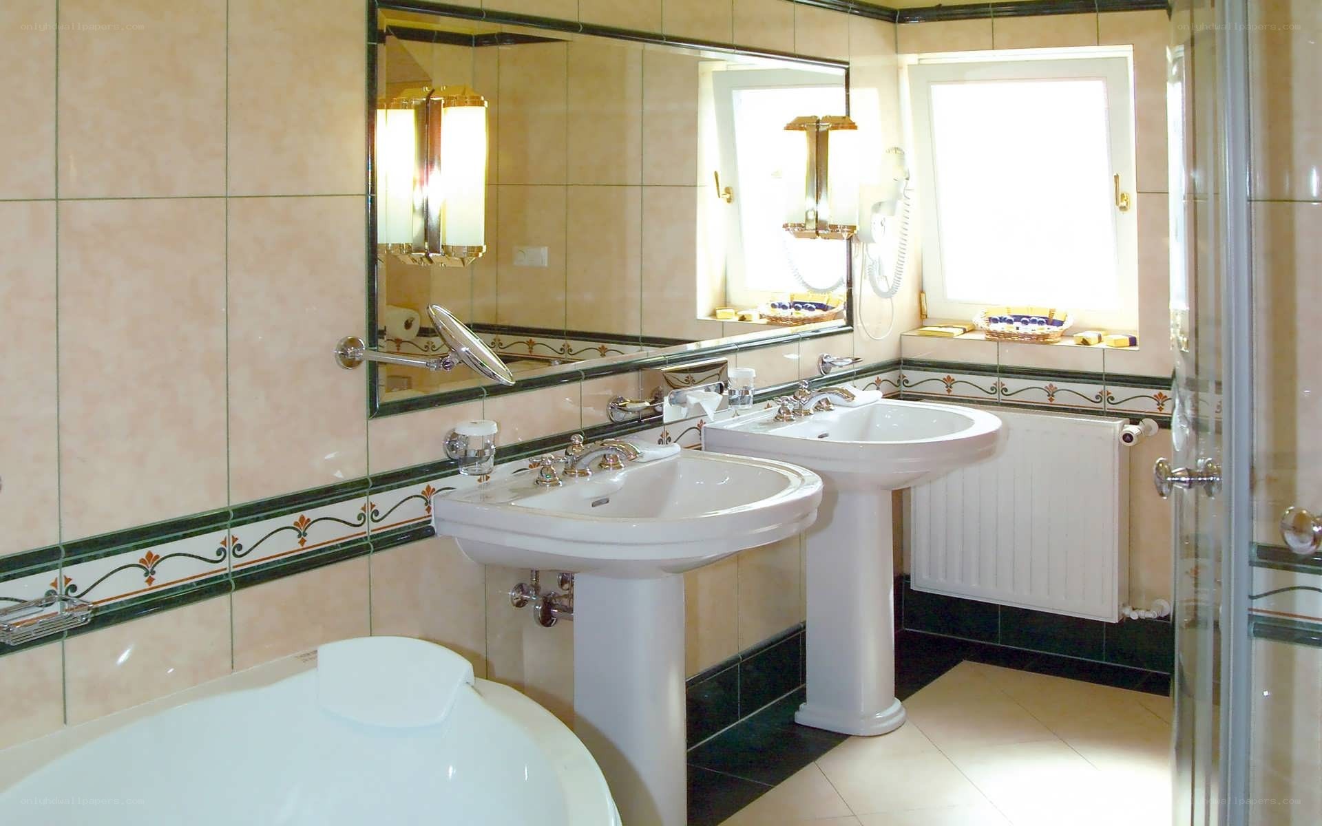 Bathroom with double sinks