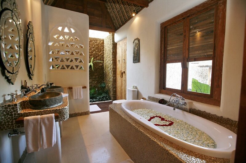 Bathroom with Flower Bath