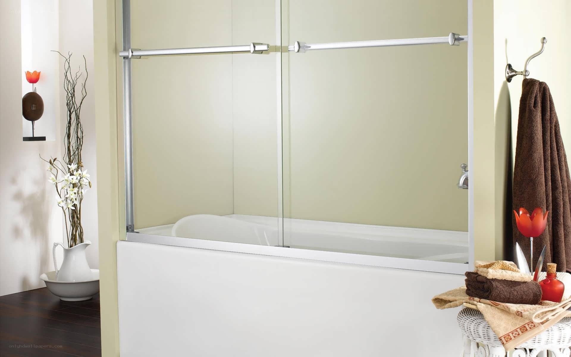 Bathroom with glass shower enclosure