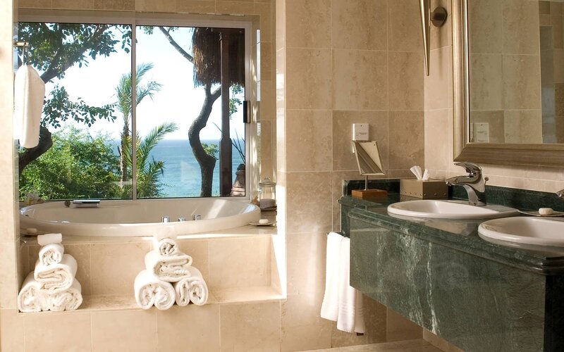 Bathroom with Ocean View — Beige, Serene