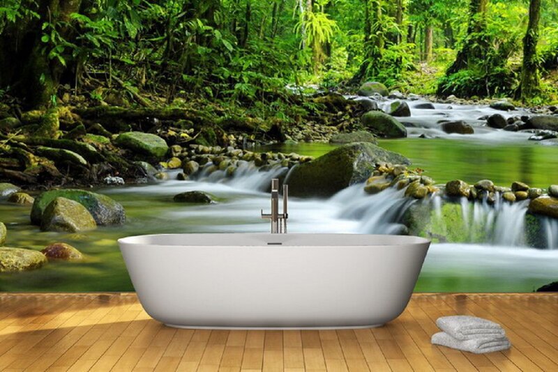 Bathtub in Forest Scene