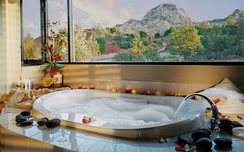 Bathtub with Mountain View