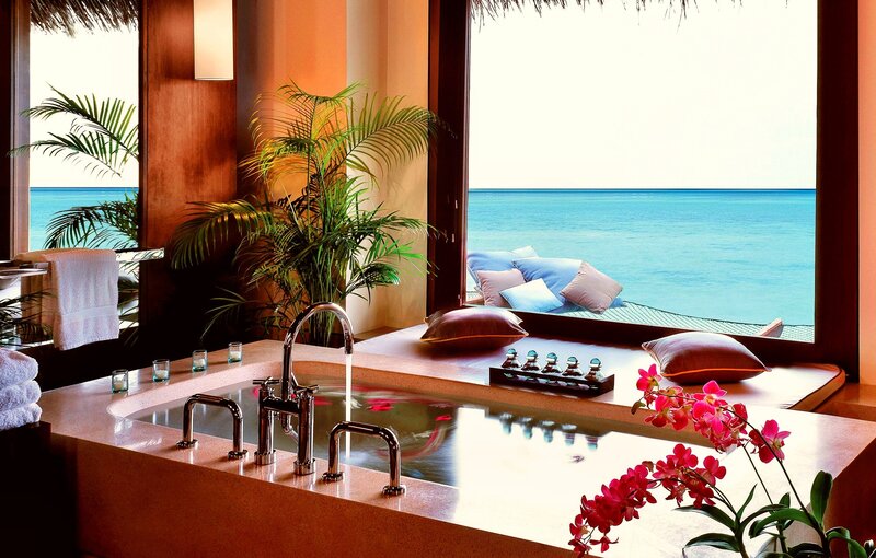 Bathtub with Ocean View — Blue, Serene, Afternoon