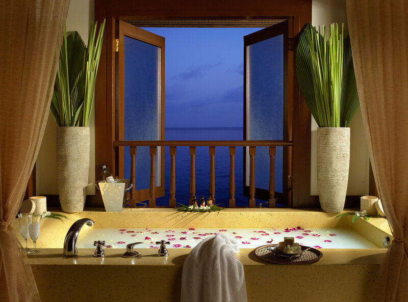 Bathtub with Ocean View — Blue, Serene