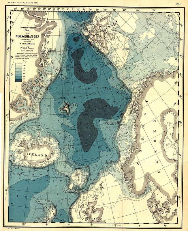Bathymetric chart of Norwegian Sea