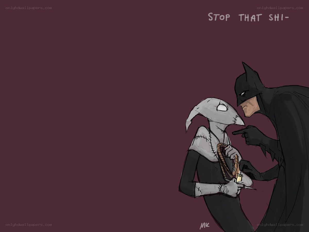 Batman and a bird-like figure