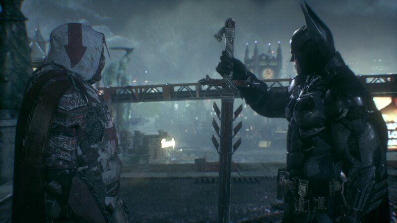 Batman and a Hooded Figure