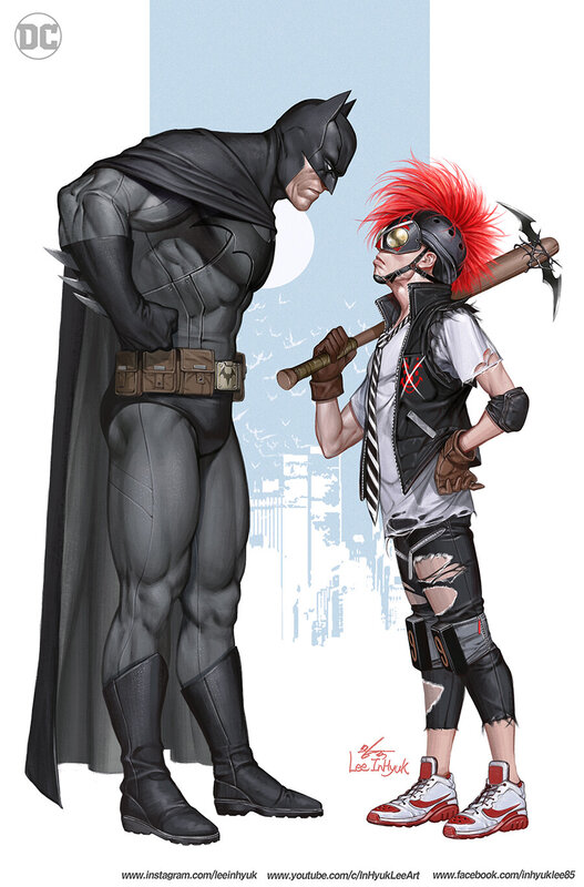 Batman and a Punk Character