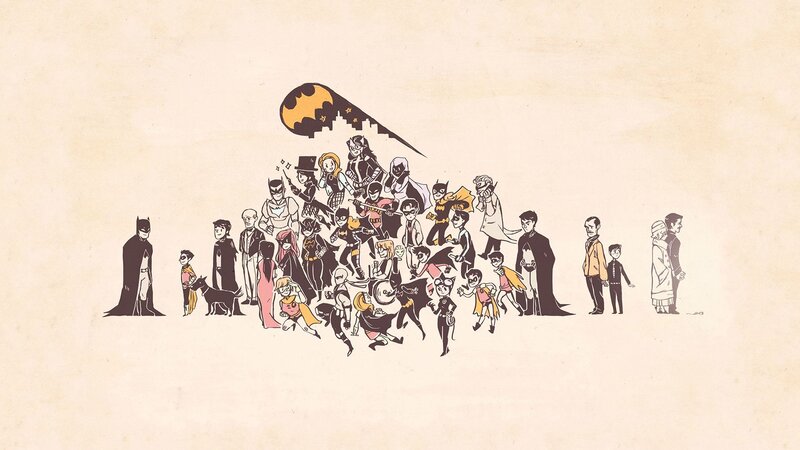 Batman and Allies Group — Beige, Dramatic