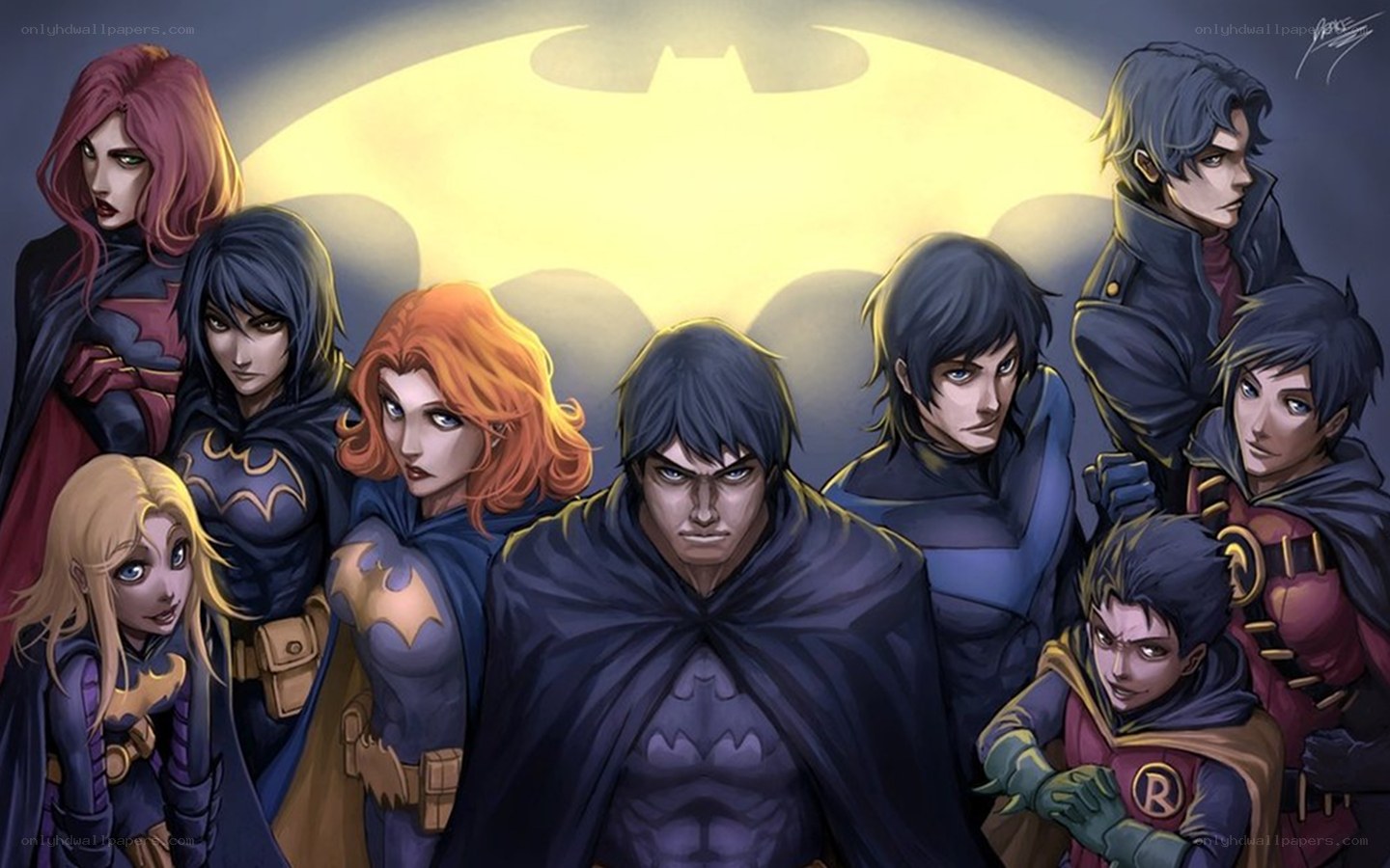 Batman and allies group portrait