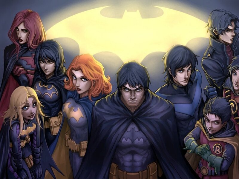 Batman and allies group portrait