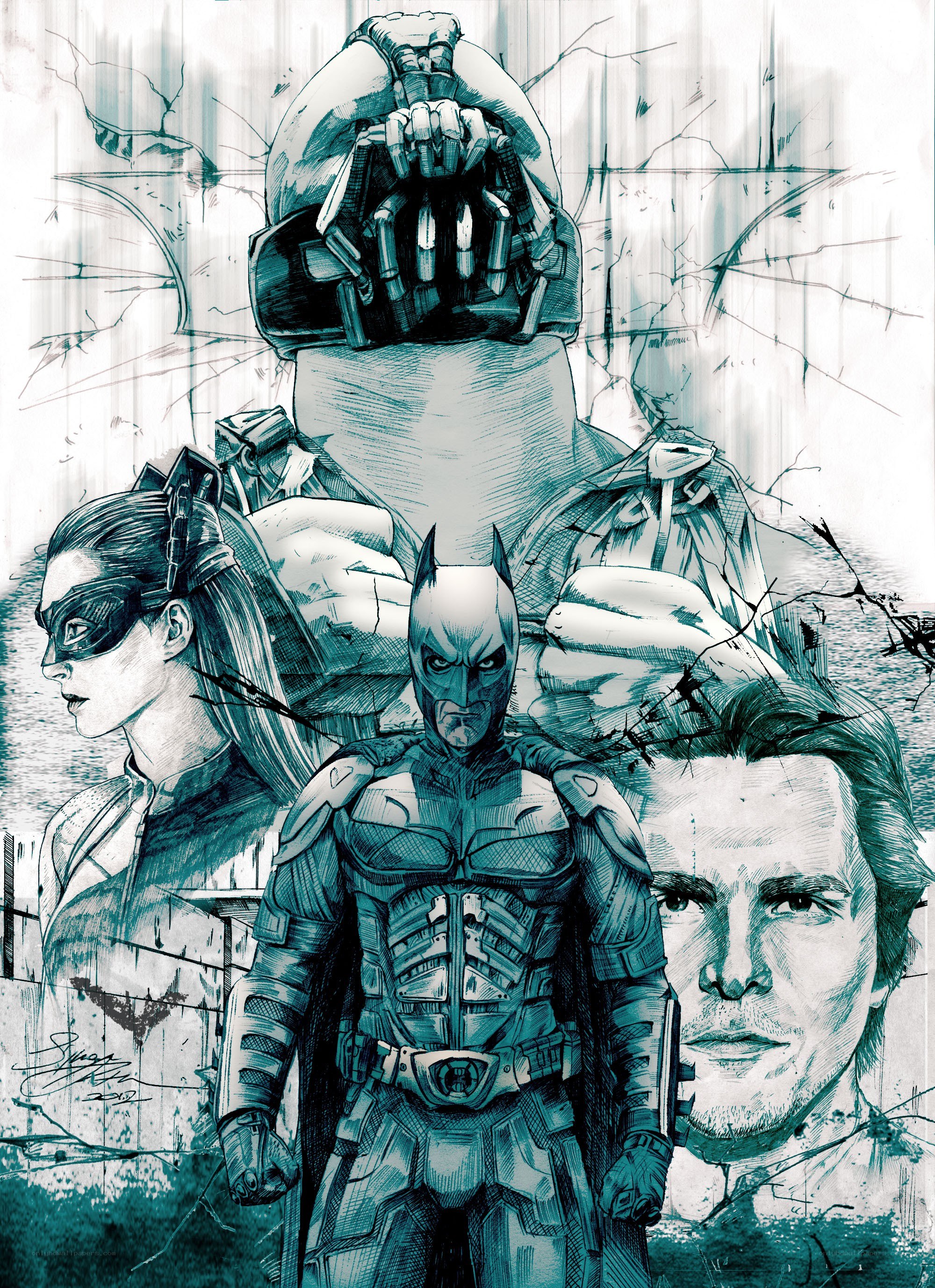 Batman and allies illustration