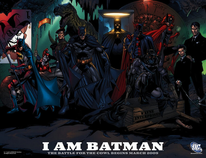 Batman and Allies in Cave — Black