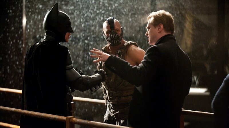 Batman and Bane Confrontation — Black, Dramatic