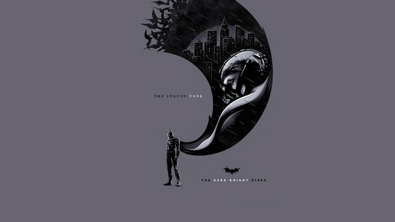 Batman and Bane — Gray