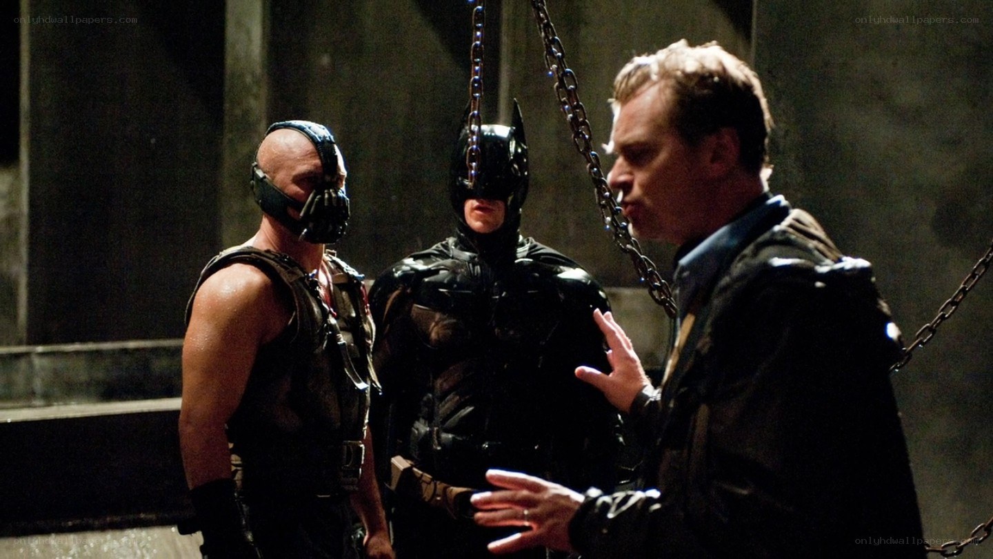 Batman and Bane in a confrontation