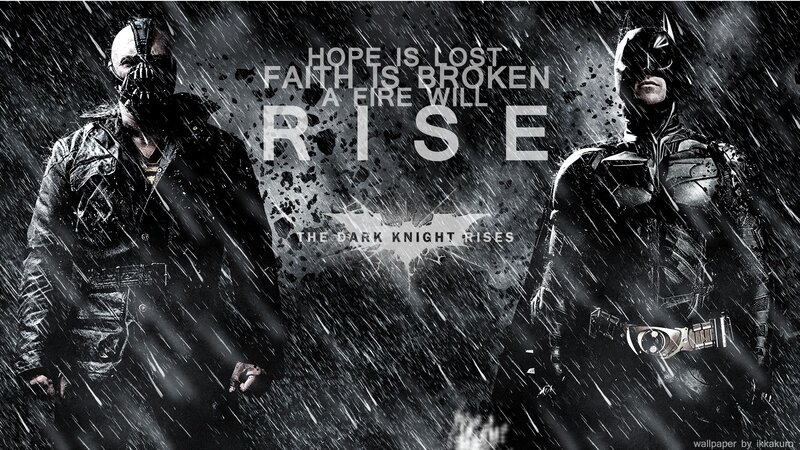 Batman and Bane in Rain — Black