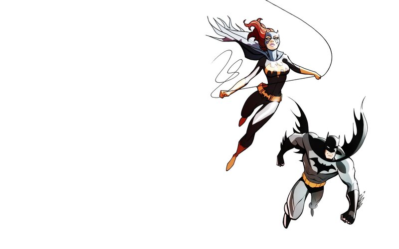 Batman and Batgirl in Action — Black, Dynamic
