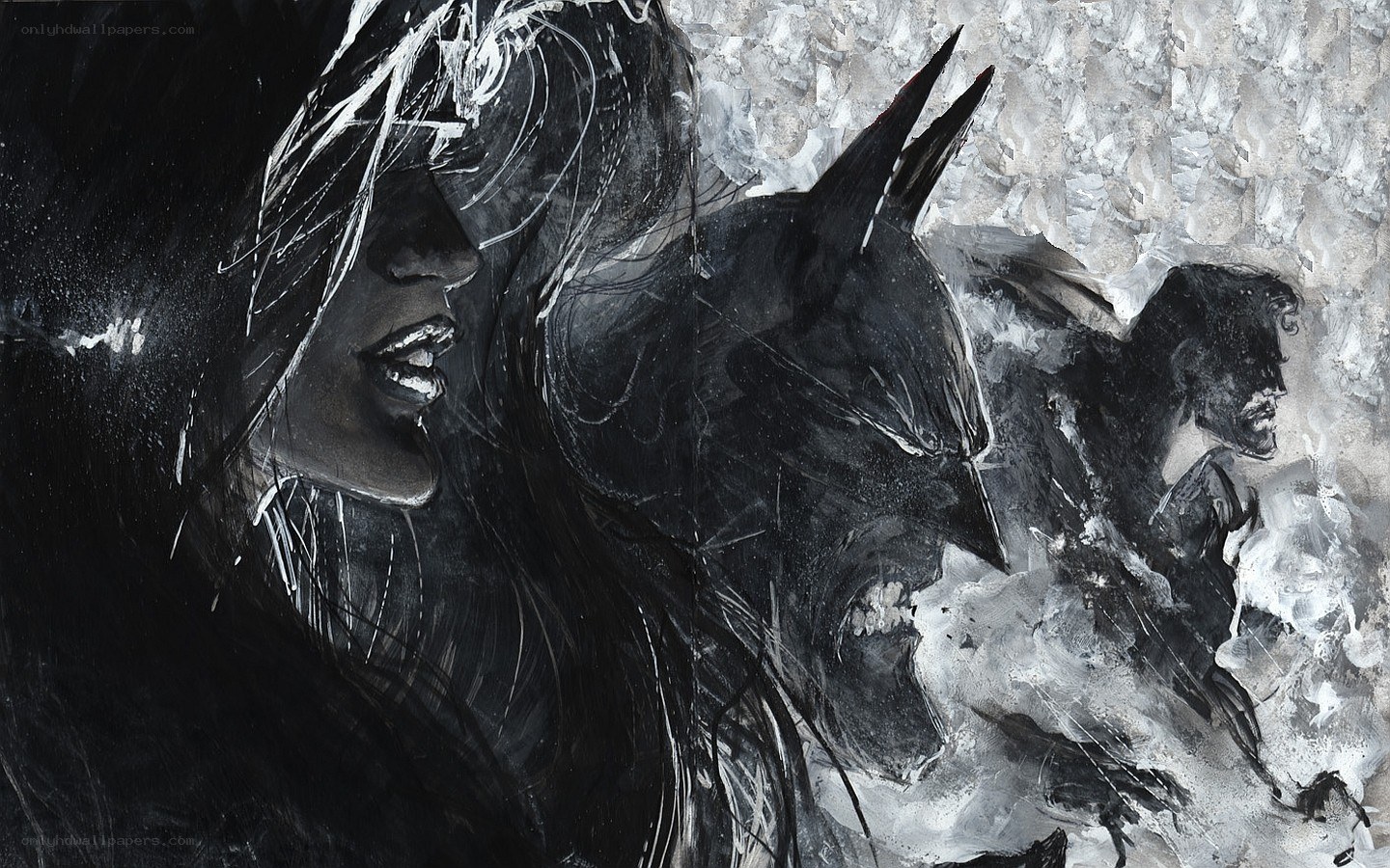 Batman and Catwoman artwork
