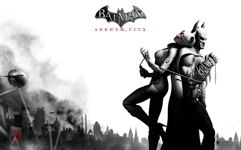 Batman and Catwoman — Black, Dramatic, Digital Art