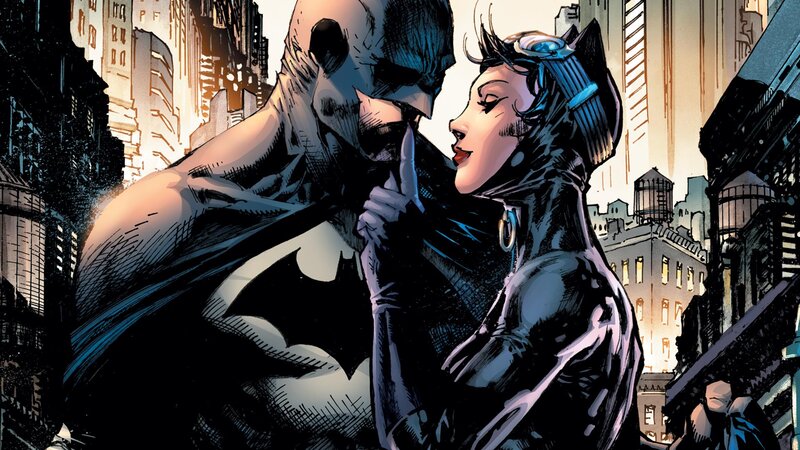Batman and Catwoman — Black, Dramatic, Night, Comic