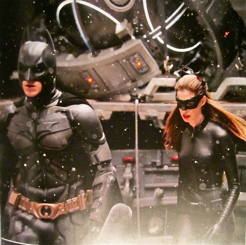 Batman and Catwoman in action