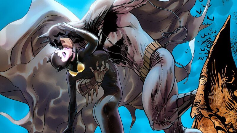 Batman and Catwoman in action