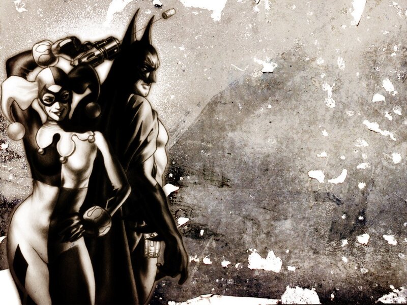 Batman and Harley Quinn artwork