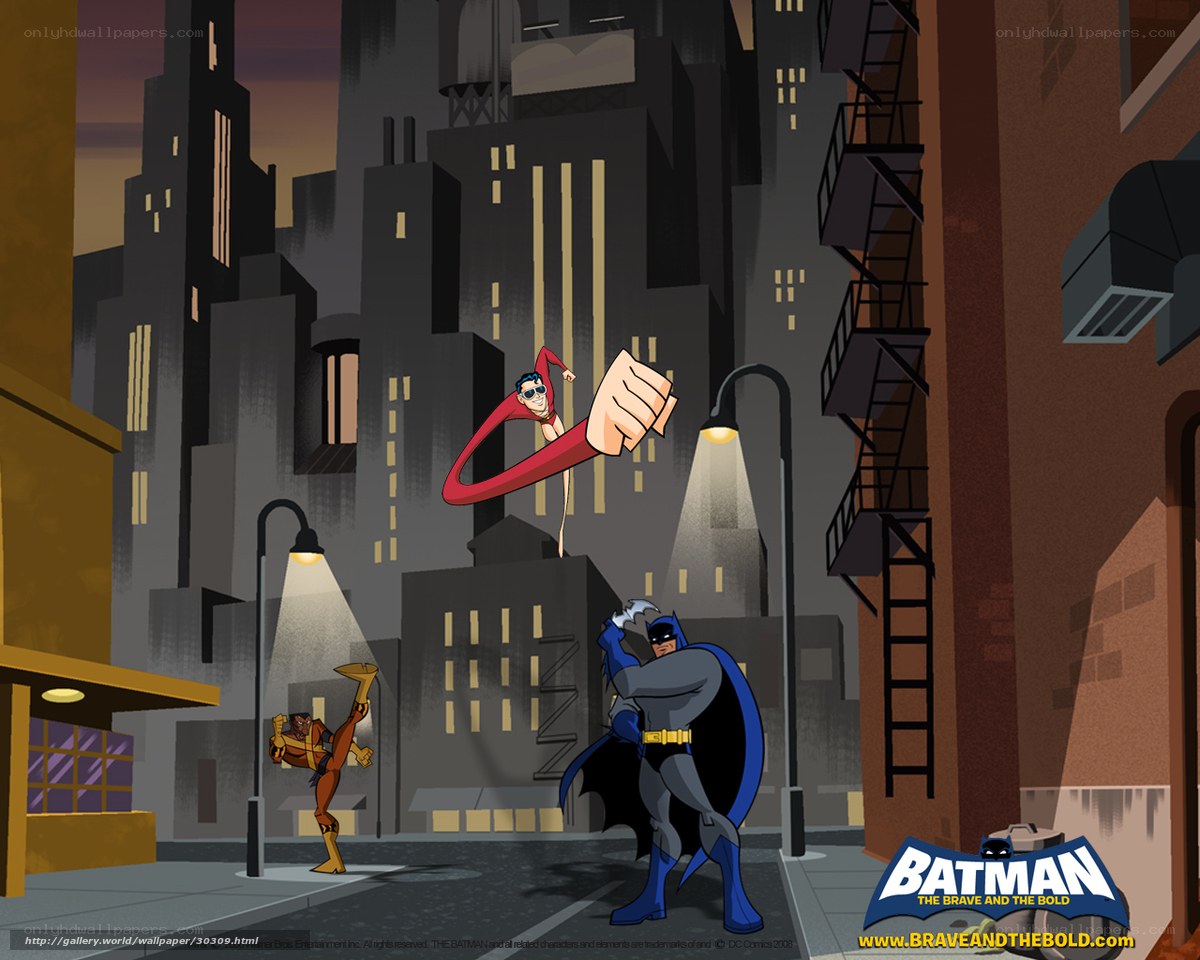 Batman and heroes in city