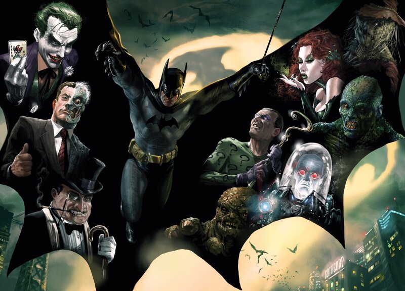 Batman and His Enemies — Black