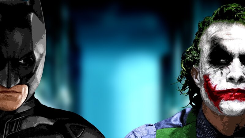 Batman and Joker — Black, Dramatic