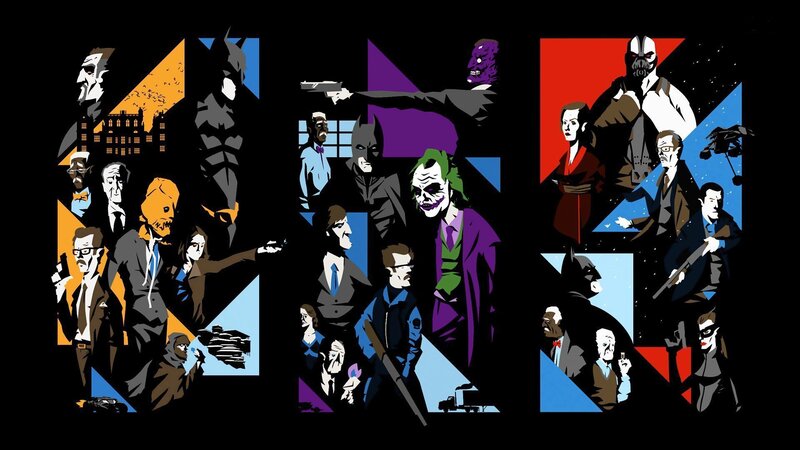 Batman and Joker Characters — Black, Dramatic