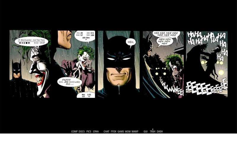 Batman and Joker comic panels